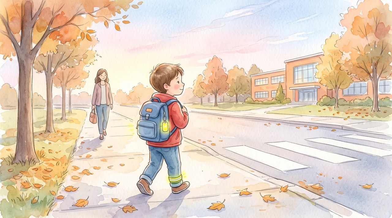 Andare a scuola da solo: catarifrangenti e percorso
