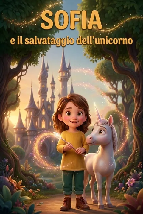 Copertina del libro personalizzato con il nome Sofia nel titolo